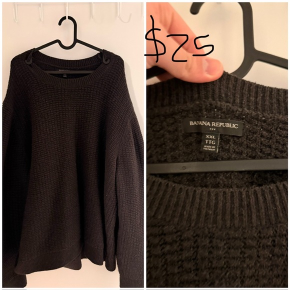 Banana Republic Other - Banana Republic Men's Black Crewneck Sweater